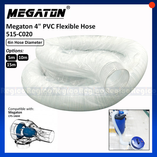 Megaton Taiwan made 4" PVC Flexible Hose for Dust Cyclone Extractor Separator 515-C020