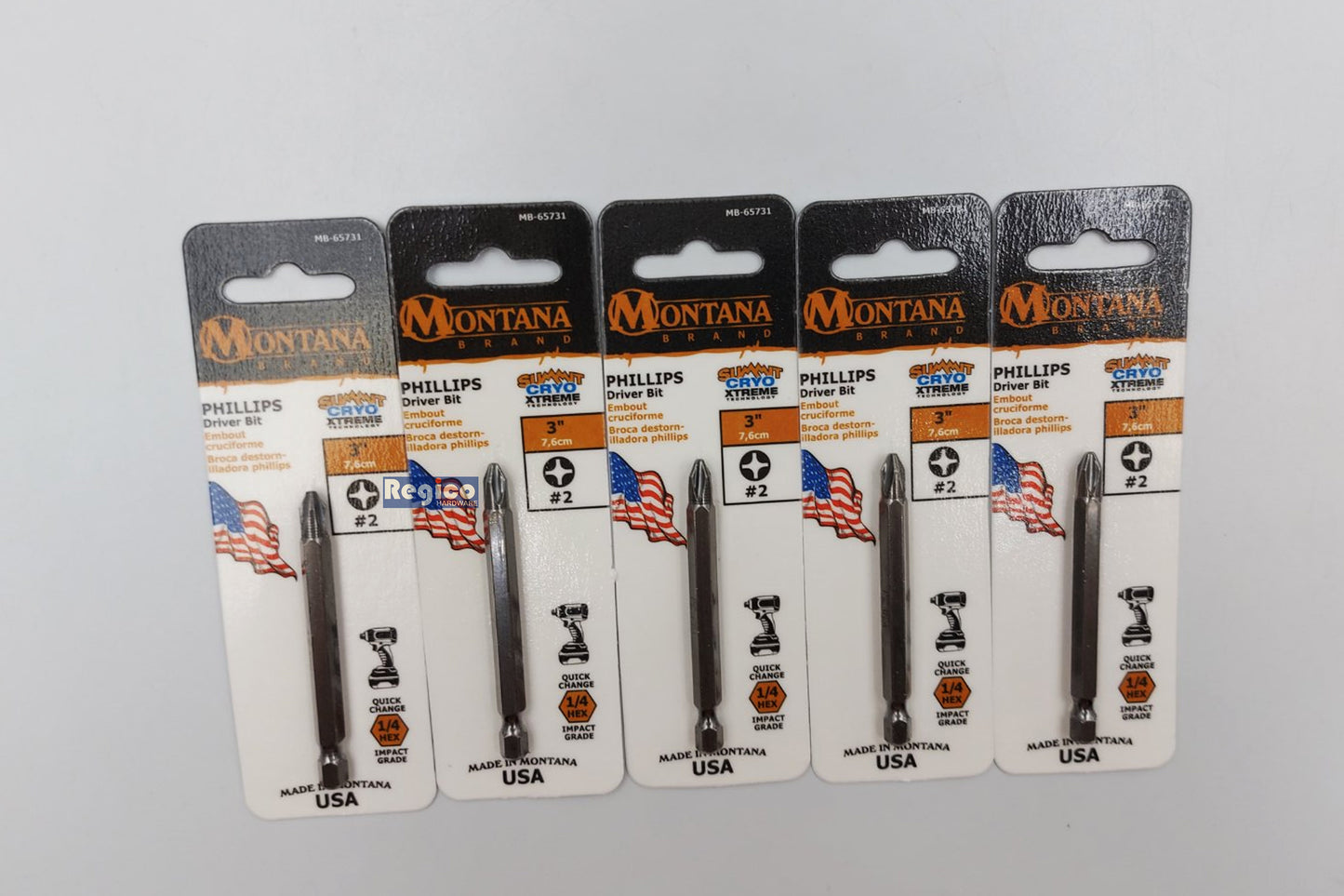 5pcs. Montana 3 inch Philips Screw PH2 screwdriver screw bits MB-65731