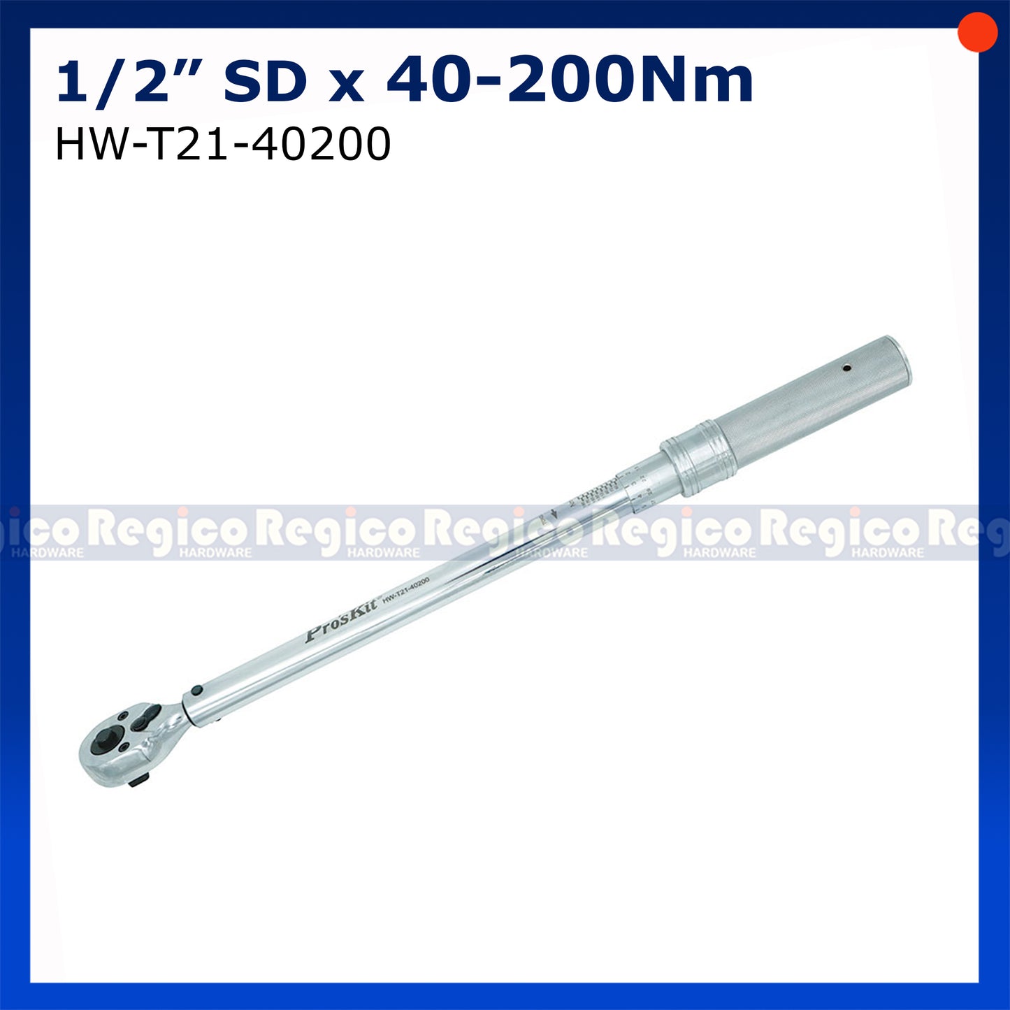 Proskit 1/2 Square Drive Click Type Adjustable Torque Wrench Hand Tool 60-340Nm 40-200Nm