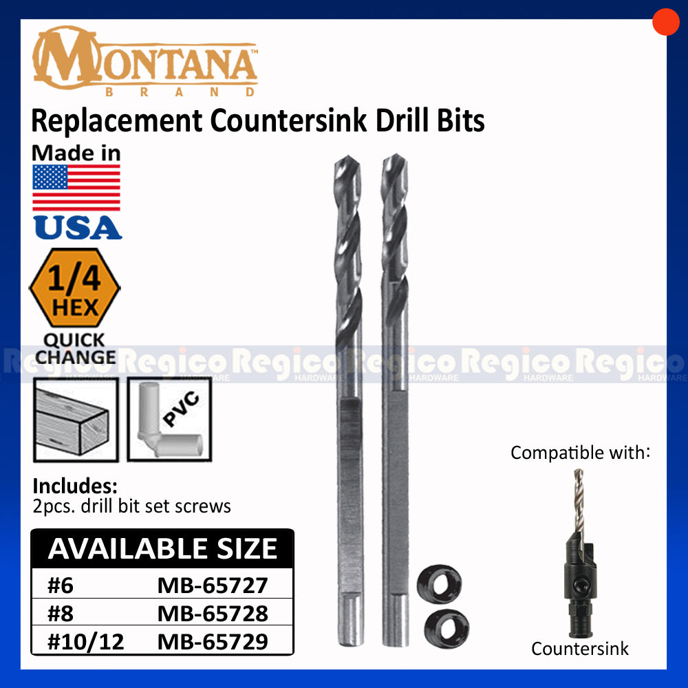 Montana Replacement Countersink Drill Bits