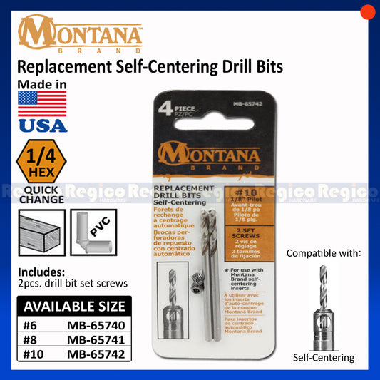 Montana Replacement Self-Centering Drill Bits