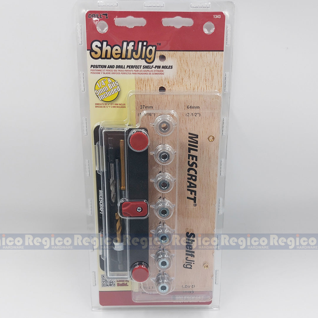 Milescraft Shelf Pin Jig 1343 Woodworking Set