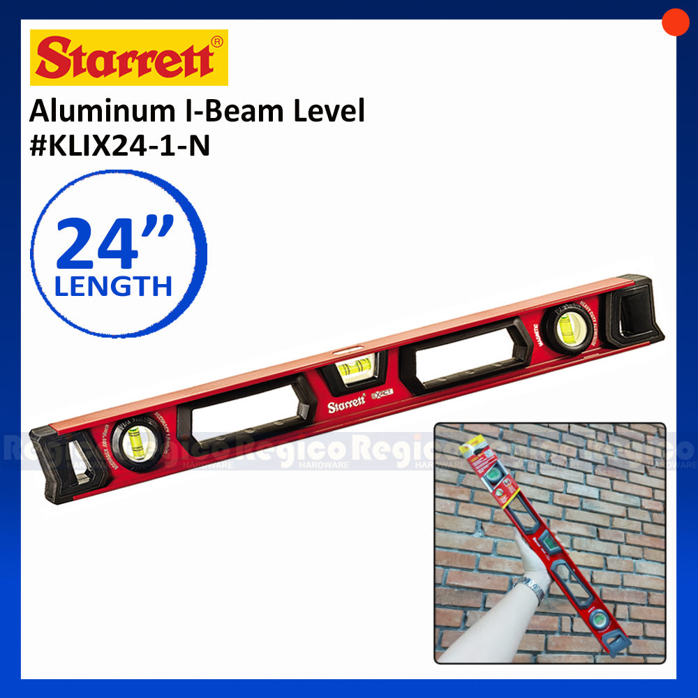 Starrett 24 inches Aluminum 1-Beam Magnetic Level KLIX24 KLIX18
