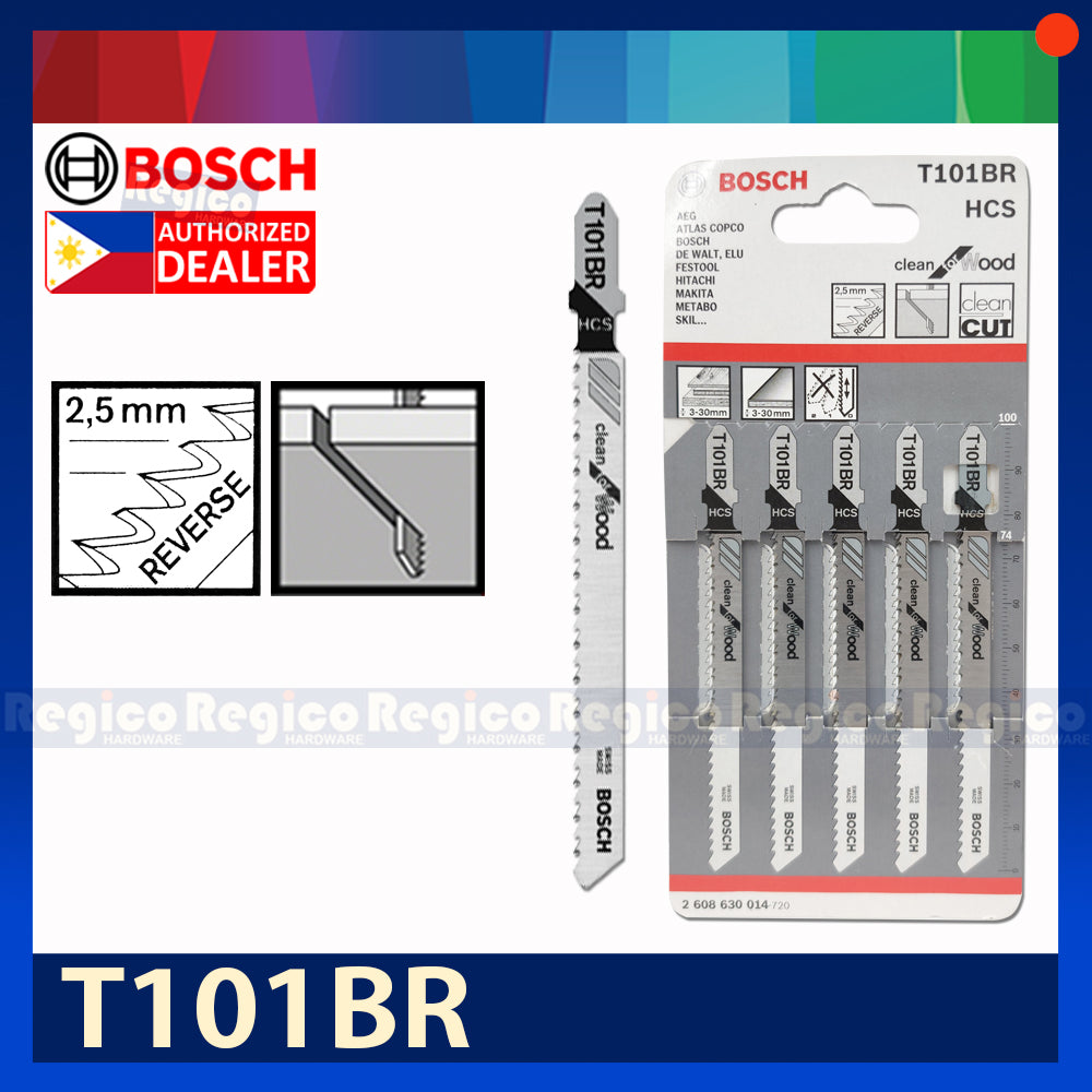 BOSCH Jigsaw Blade Set Clean for Wood 5pcs/set Bosch Accessories