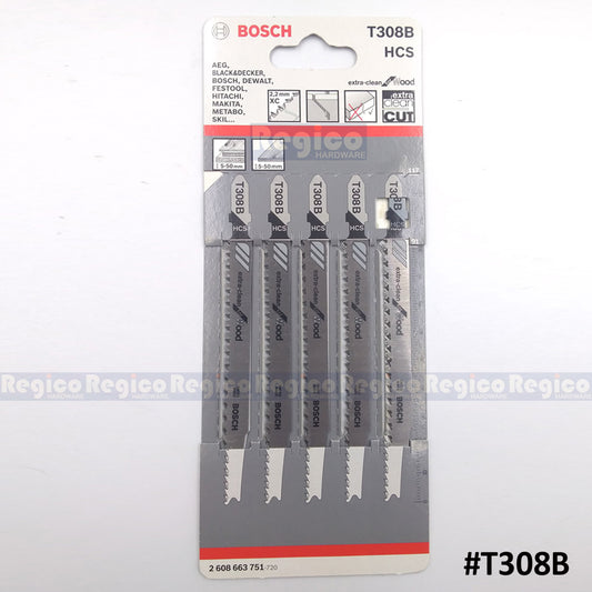 BOSCH Jigsaw Blade Set Extra Clean for Wood 5pcs/set Bosch Accessories