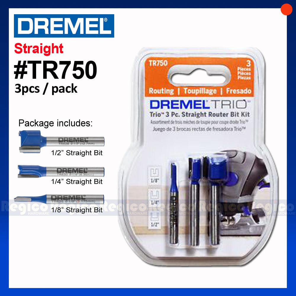 Dremel Trio TR750 TR780 TR770 Straight Specialty Carbide Router Bit Set Dremel Accessories