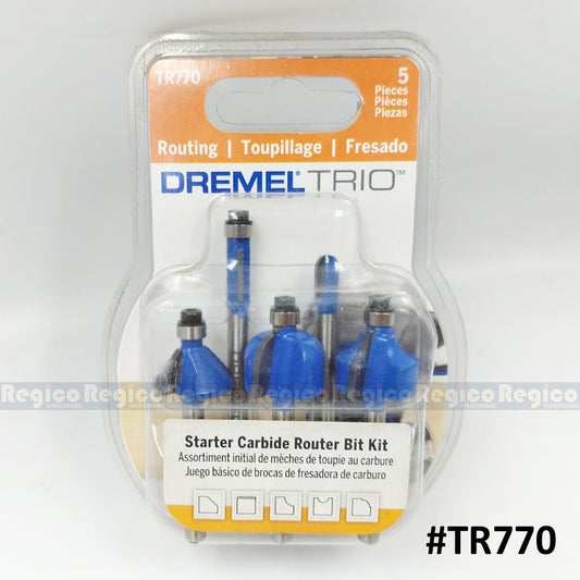 Dremel Trio TR750 TR780 TR770 Straight Specialty Carbide Router Bit Set Dremel Accessories
