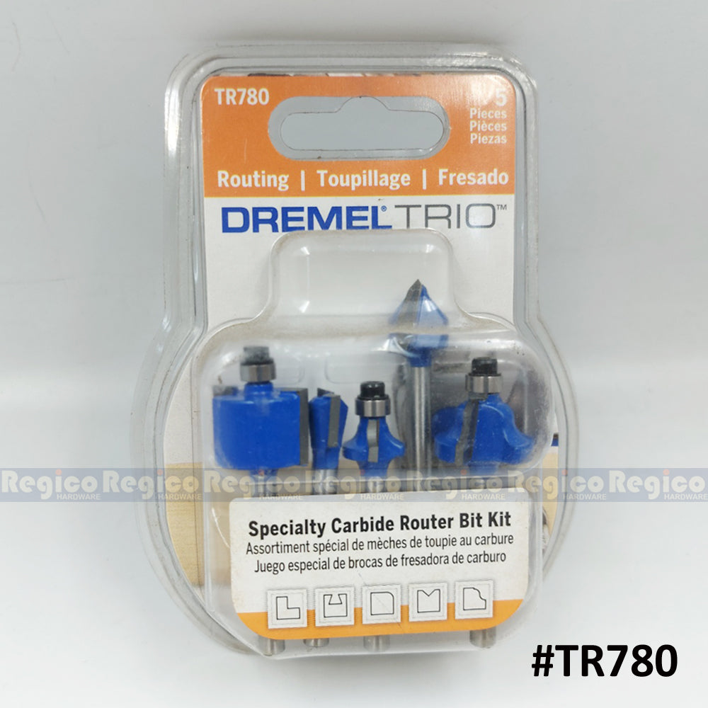 Dremel Trio TR750 TR780 TR770 Straight Specialty Carbide Router Bit Set Dremel Accessories