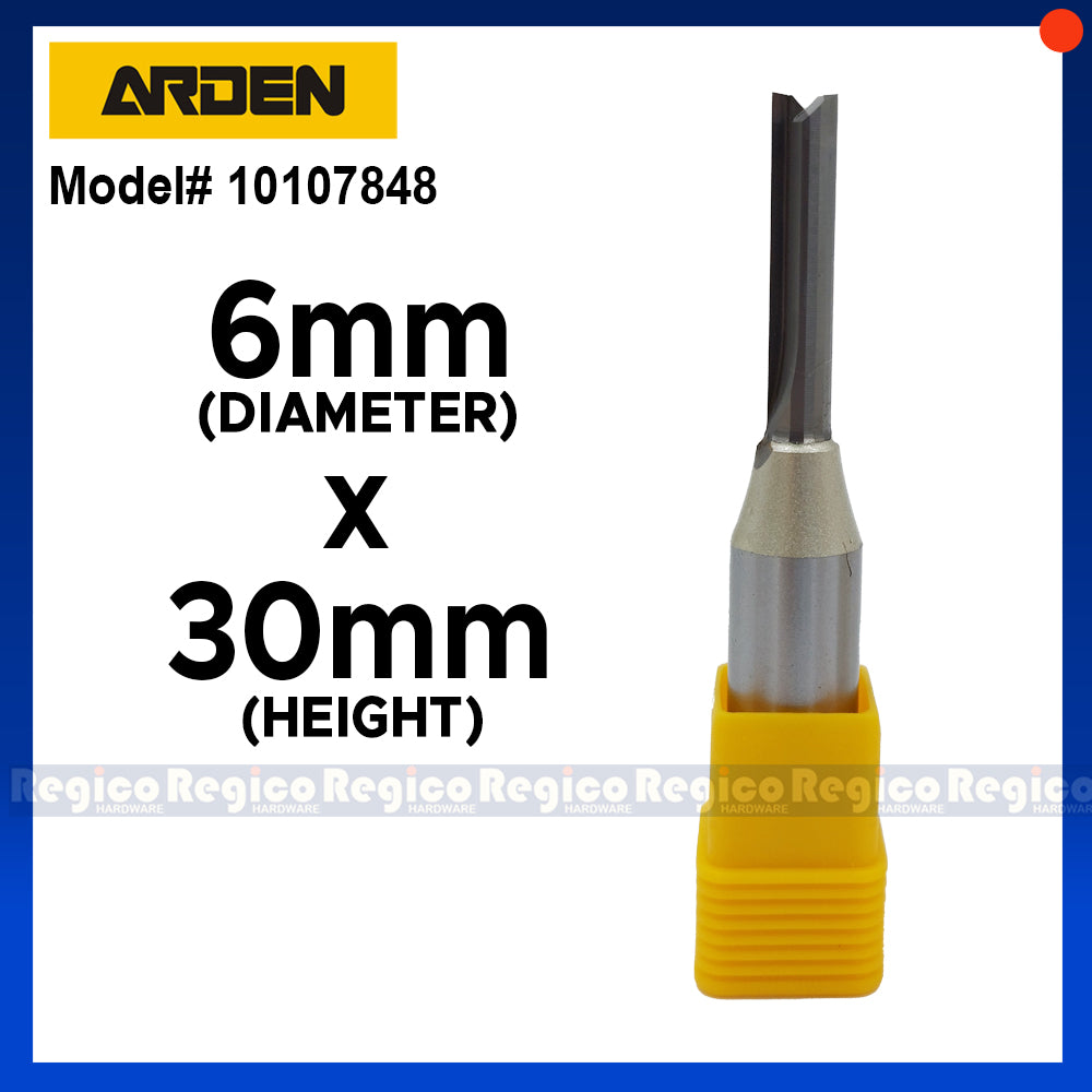 ARDEN 2 Flute 1/2 Shank Metric TCT Straight Router Bit #0107