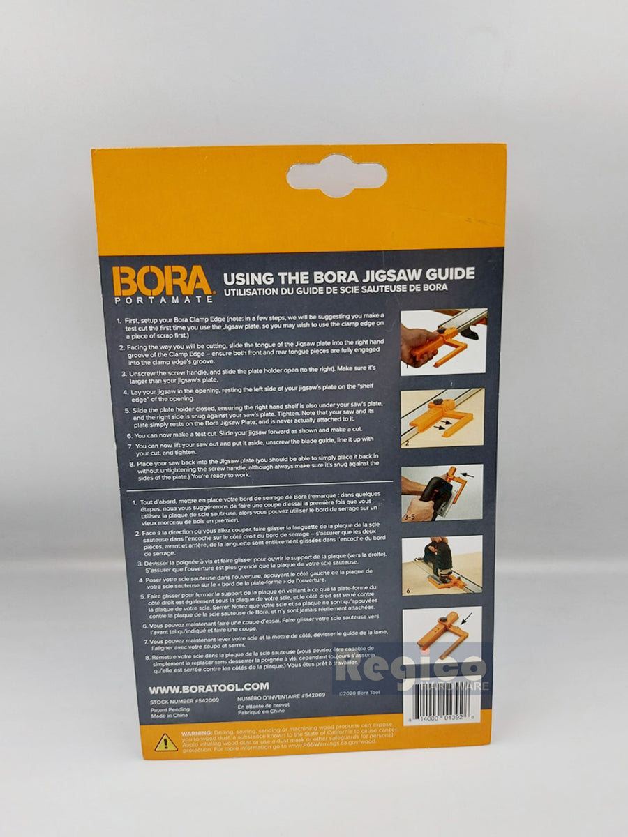 Bora Jigsaw Guide Sled for NGX / WTX Guide Rail Woodworking Track Saw Guide System 542009 (JIGSAW PLATE ONLY)