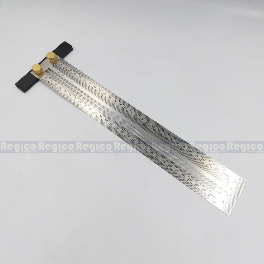 Regicocraft 300mm Stainless Steel T-Type Ruler #02404