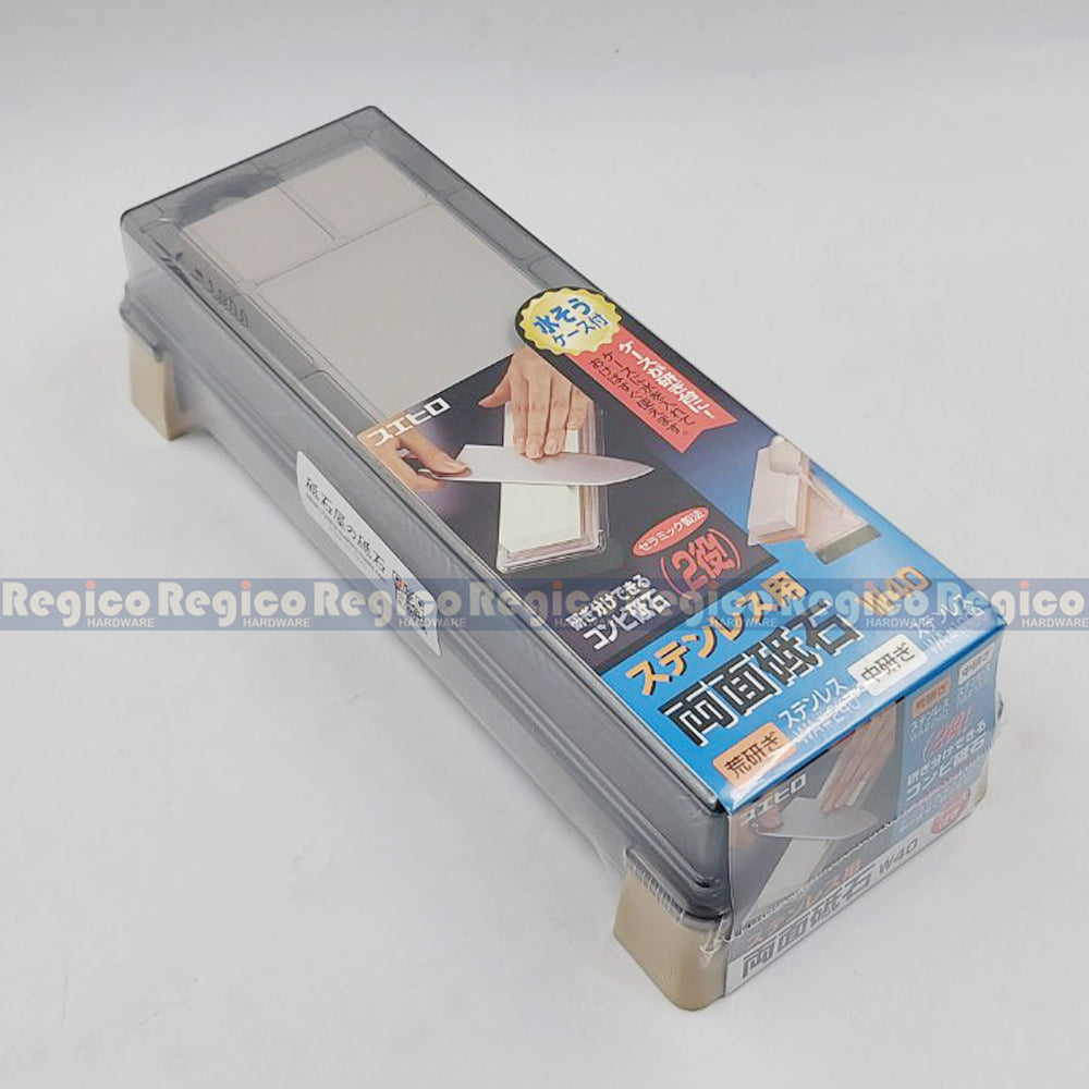 Suehiro Grit 240/1k Two Sided Japanese Whetstone Sharpening Stone W40 Regico Hardware