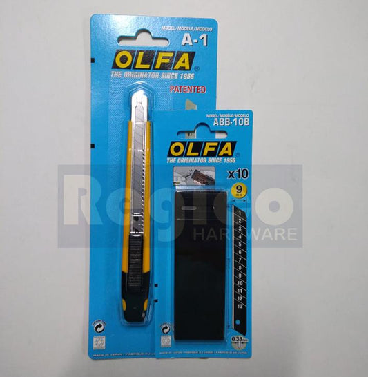 OLFA Cutter(A-1) with spare blades(ABB-10B)