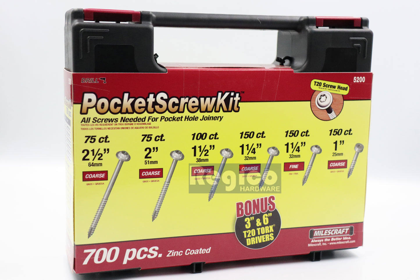 Milescraft Pocket Screw Kit 700 pcs (#5200)
