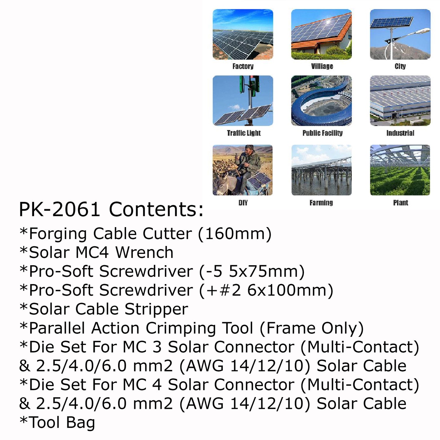 Proskit Solar MC3 MC4 3mm 4mm Crimping Tool Kit PK-2061