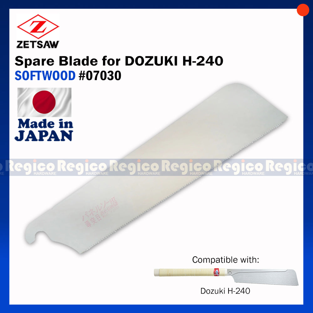 ZETSAW SPARE BLADE for Japanese Handsaw (Dozuki H-240)