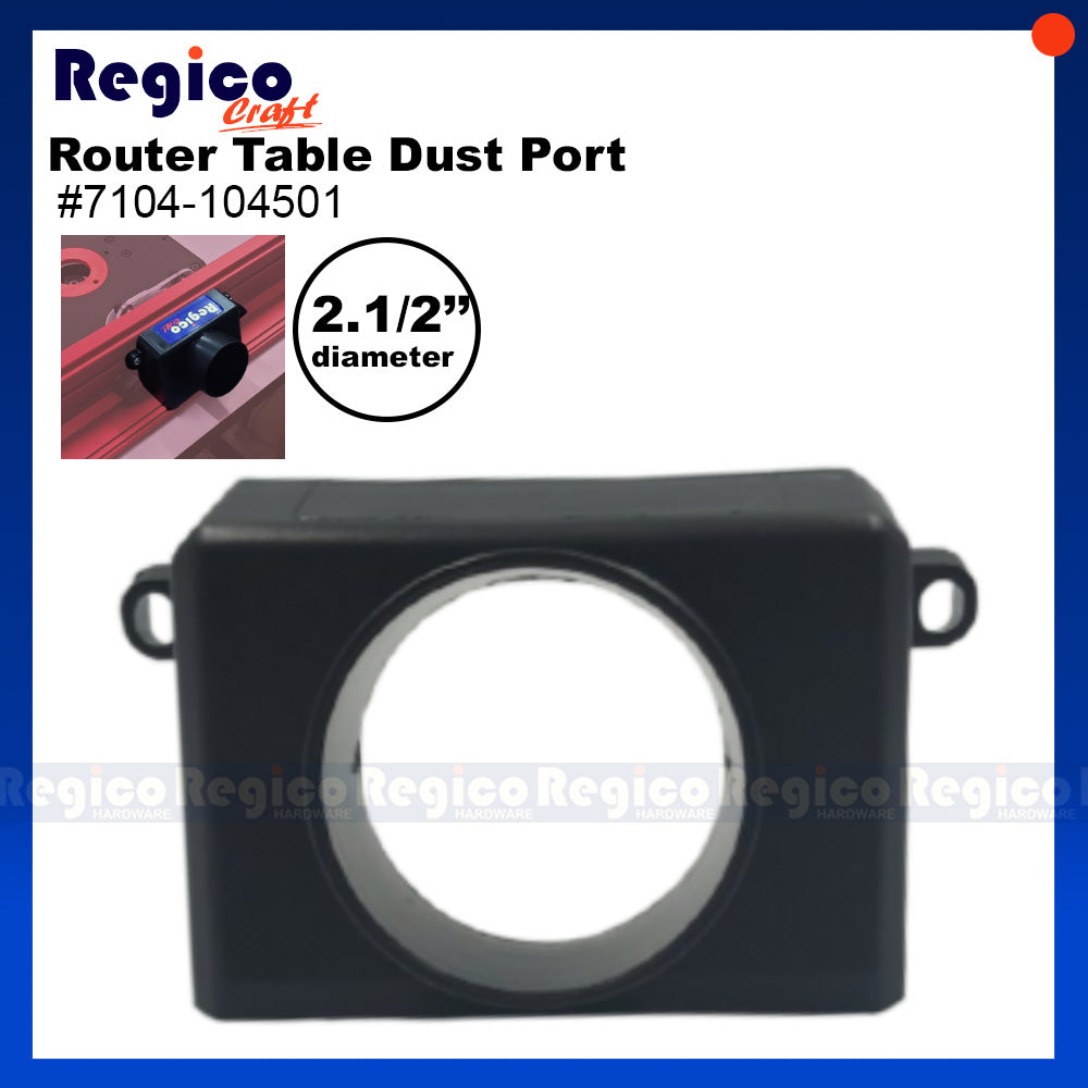 Regicocraft 2,1/2" Router Table Dust Port Vacuum Adapter Chute #7104-104501 Router Table Set