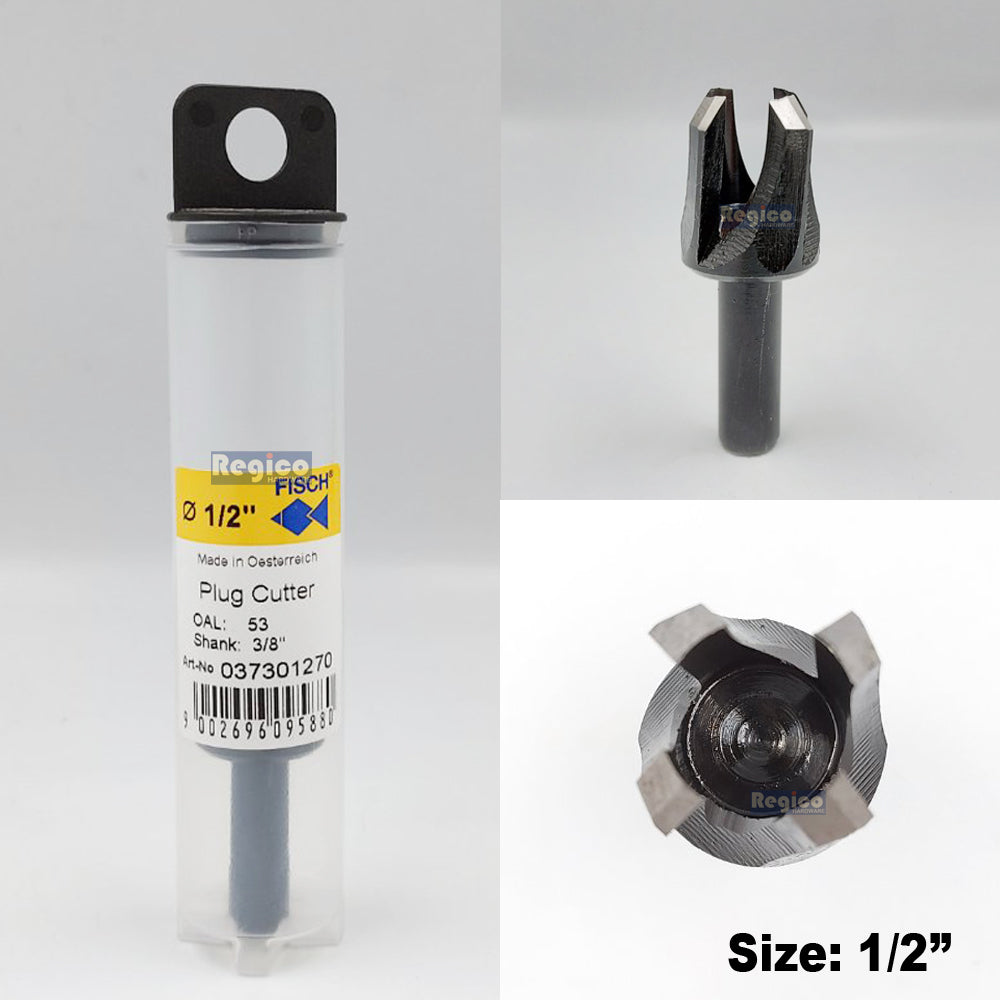 Fisch Tools Plug Cutter 8mm 1/4" inch 1/2" inch 3/18" inch 7/16" inch