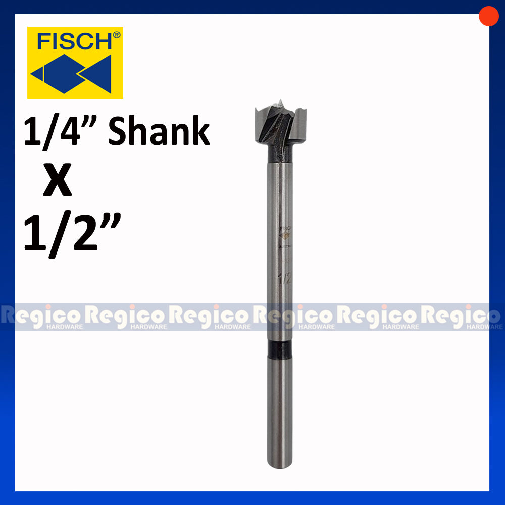 Fisch Tools Inches Sizes Forstner Wave Cutter Wood Bit 1/4" inch 1/2" inch 3/8" inch