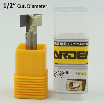 ARDEN 1/4  Shank Keyhole T-Slot T-Track Tenon Cutter Router Bit for Woodworking #1603