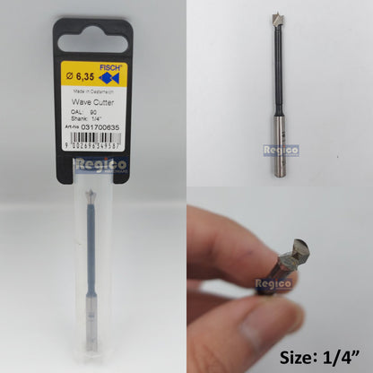 Fisch Tools Inches Sizes Forstner Wave Cutter Wood Bit 1/4" inch 1/2" inch 3/8" inch