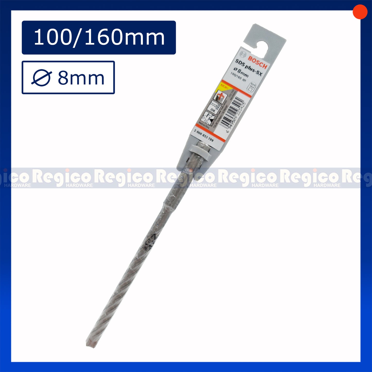 Bosch 8mm SDS Plus 5x Concrete Rotary Hammer Drill Bit Bosch Accessories
