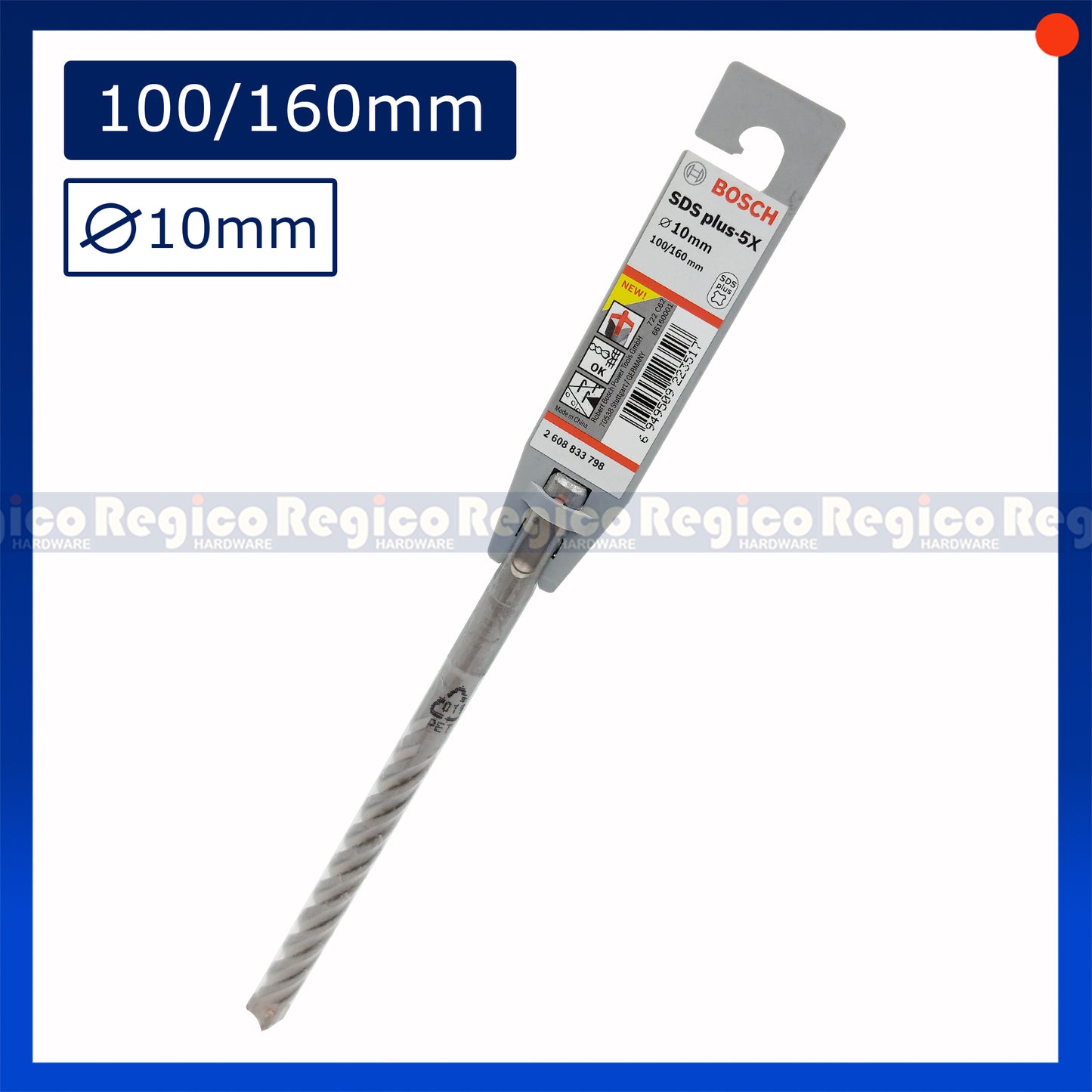 Bosch 10mm SDS Plus 5x Concrete Rotary Hammer Drill Bit Bosch Accessories