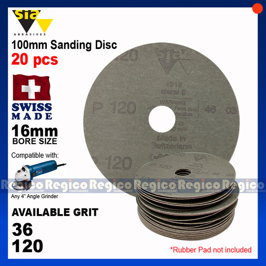 20pcs SIA 100mm Sanding Disc for 4 Inches Angle Grinder