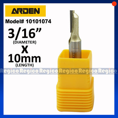 ARDEN 1/4 Shank Single 1 Flute Straight Router Bit for Woodworking #0101