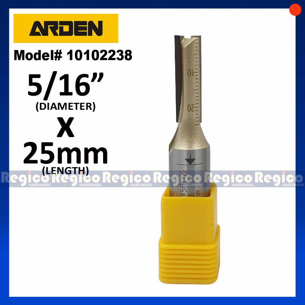 ARDEN 2 Flute 1/2 Shank Imperial Straight Router Bit #0102