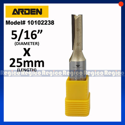 ARDEN 2 Flute 1/2 Shank Imperial Straight Router Bit #0102