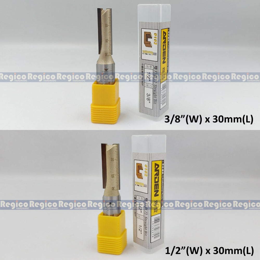 ARDEN 2 Flute 1/2 Shank Imperial Straight Router Bit #0102