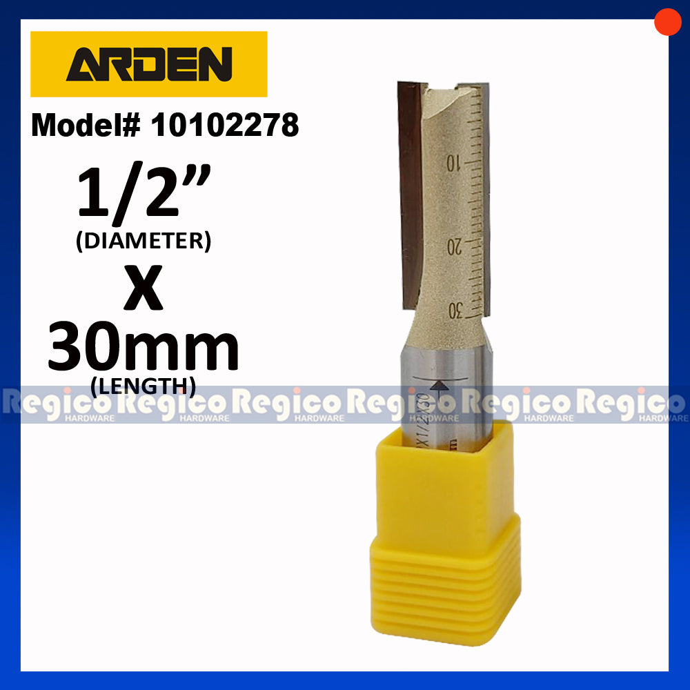 ARDEN 2 Flute 1/2 Shank Imperial Straight Router Bit #0102