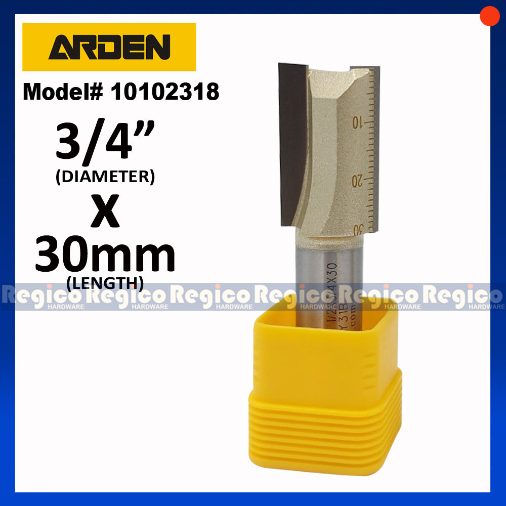 ARDEN 2 Flute 1/2 Shank Imperial Straight Router Bit #0102