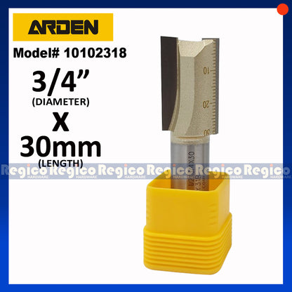 ARDEN 2 Flute 1/2 Shank Imperial Straight Router Bit #0102