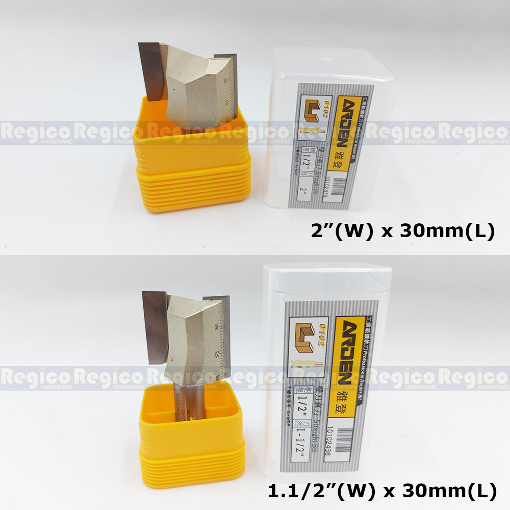 ARDEN 2 Flute 1/2 Shank Imperial Straight Router Bit #0102