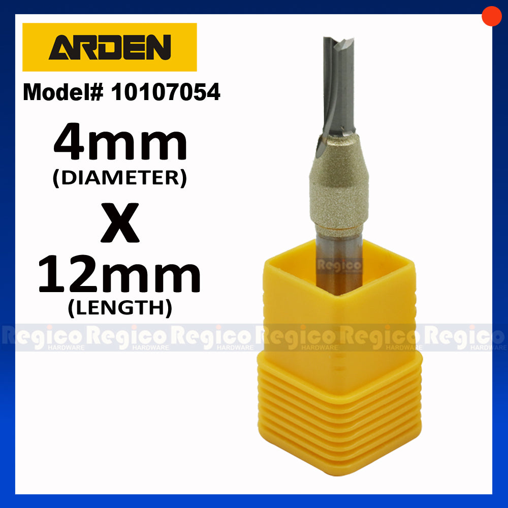 ARDEN 2 Flute 1/4  Shank Metric TCT Straight Router Bit #0107
