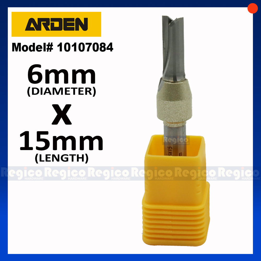 ARDEN 2 Flute 1/4  Shank Metric TCT Straight Router Bit #0107