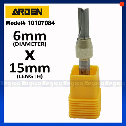 ARDEN 2 Flute 1/4  Shank Metric TCT Straight Router Bit #0107
