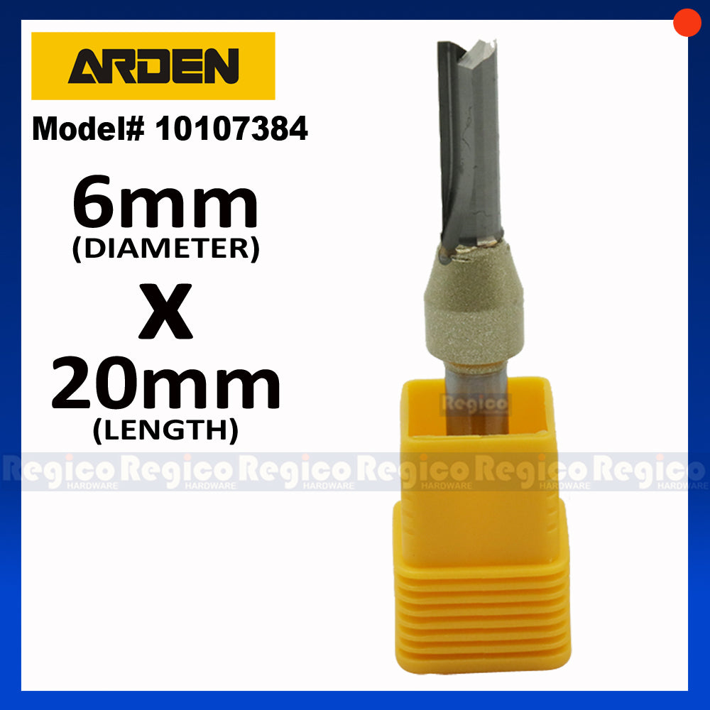 ARDEN 2 Flute 1/4  Shank Metric TCT Straight Router Bit #0107