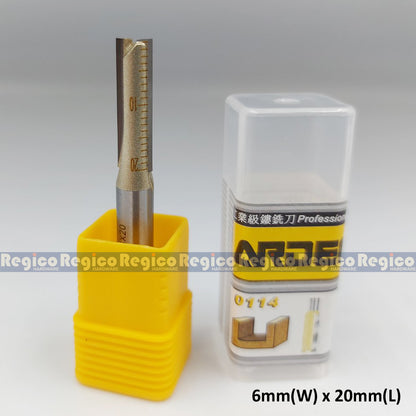 ARDEN 2 Flute 1/4 Shank Metric Straight Router Bit #0114
