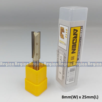 ARDEN 2 Flute 1/4 Shank Metric Straight Router Bit #0114