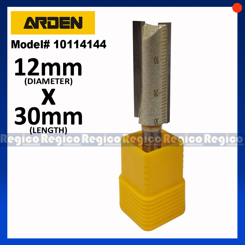 ARDEN 2 Flute 1/4 Shank Metric Straight Router Bit #0114