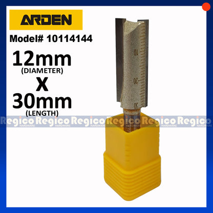 ARDEN 2 Flute 1/4 Shank Metric Straight Router Bit #0114