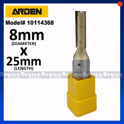 ARDEN 2 Flute 1/2 Shank Metric Straight Router Bit #0114