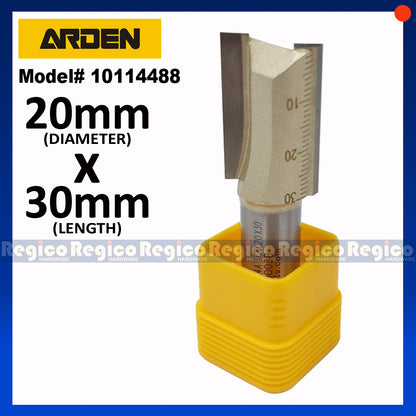 ARDEN 2 Flute 1/2 Shank Metric Straight Router Bit #0114
