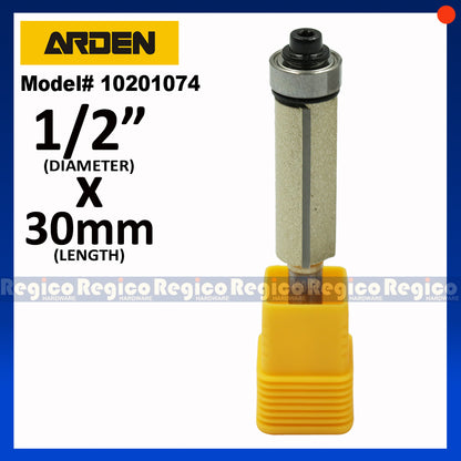 Arden 1/4 Shank Flush Trim Router Bit with Ball Bearing for Woodworking #0201
