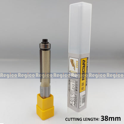 ARDEN 1/2" Shank Flush Trim Router Bit with Ball Bearing Long Series #0202