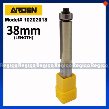 ARDEN 1/2" Shank Flush Trim Router Bit with Ball Bearing Long Series #0202