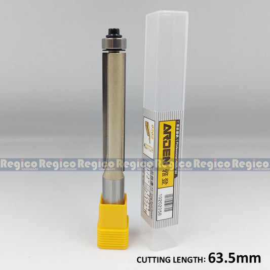 ARDEN 1/2" Shank Flush Trim Router Bit with Ball Bearing Long Series #0202